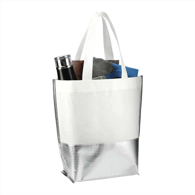 Picture of Large Laminated Metallic Bottom Tote