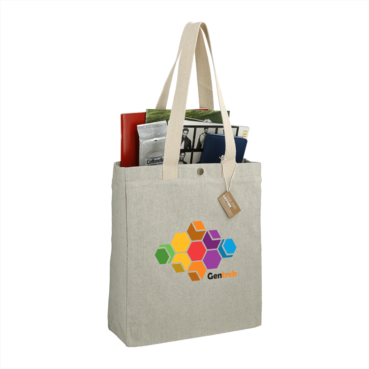 Picture of Repose 10oz Recycled Cotton Box Tote w/Snap