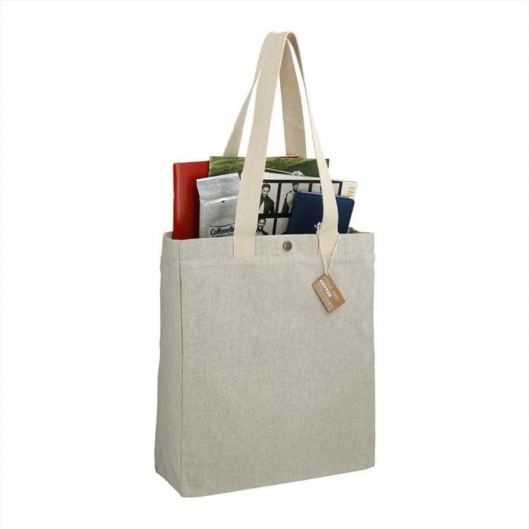 Picture of Repose 10oz Recycled Cotton Box Tote w/Snap