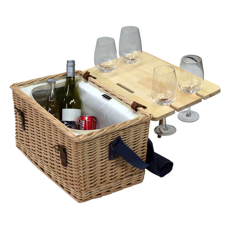 Picture of Trekk Wicker Basket With Picnic Table