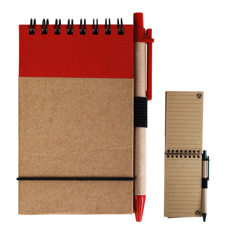 Picture of Tradie Cardboard Notebook with Pen 