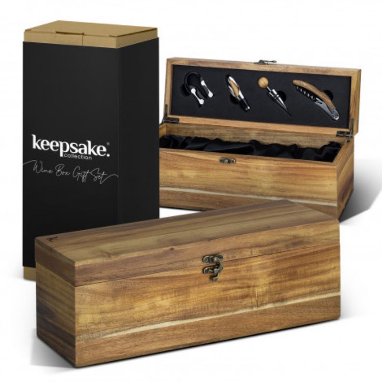 Picture of Keepsake Wine Box Gift Set