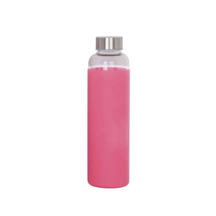 Picture of 550ml Glass Drink Bottle with Stainless steel Lid