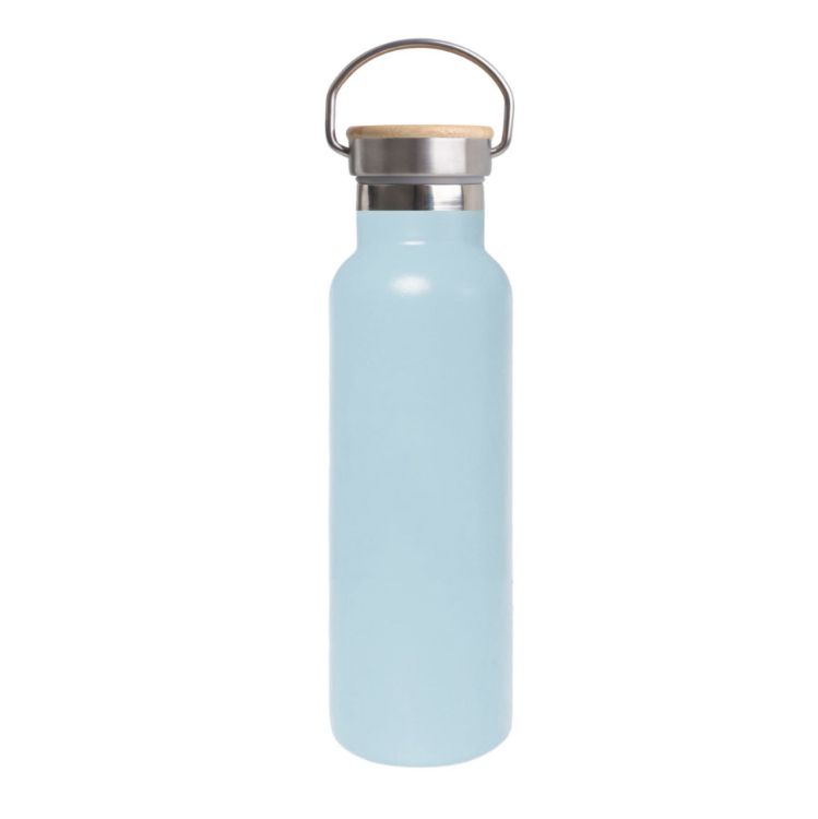 Picture of 600ml Double Wall Vacuum Bottle with Bamboo Lid