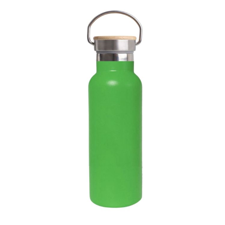 Picture of 500ml Double Wall Vacuum Bottle with Bamboo Lid