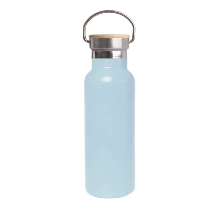 Picture of 500ml Double Wall Vacuum Bottle with Bamboo Lid