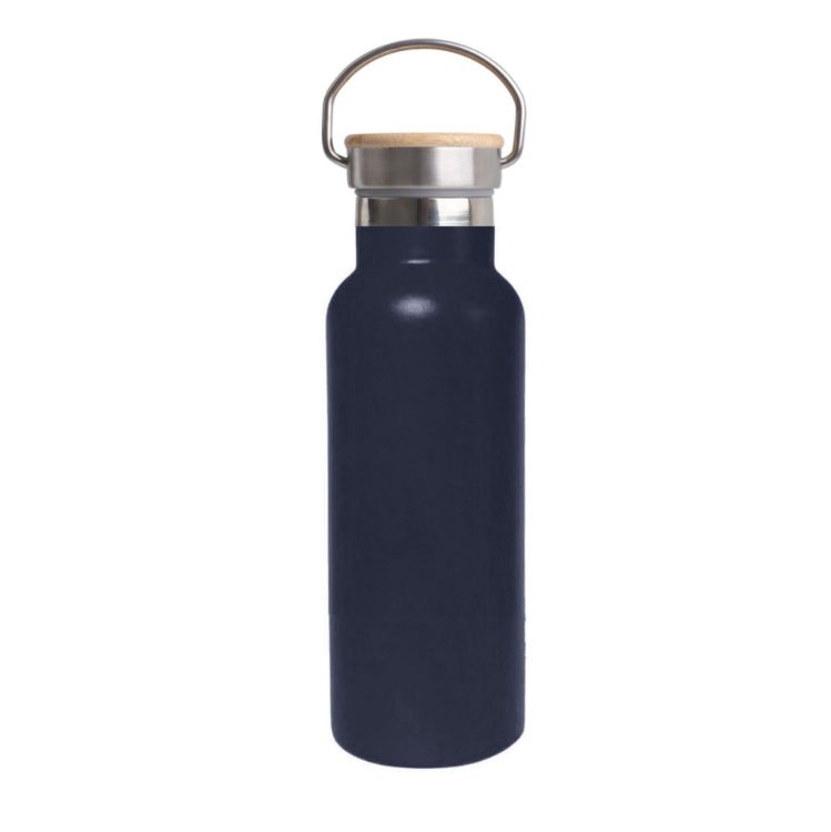 Picture of 500ml Double Wall Vacuum Bottle with Bamboo Lid