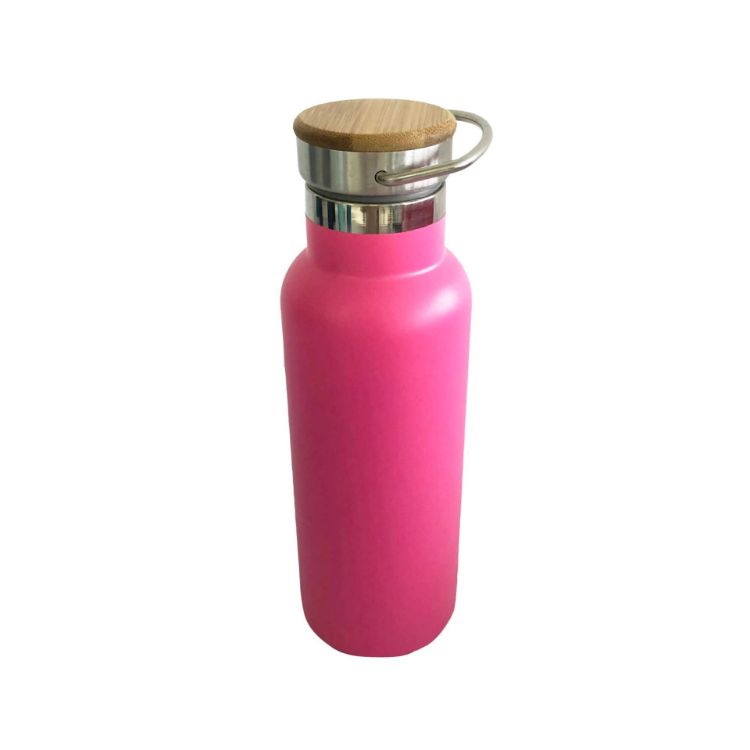 Picture of 500ml Double Wall Vacuum Bottle with Bamboo Lid