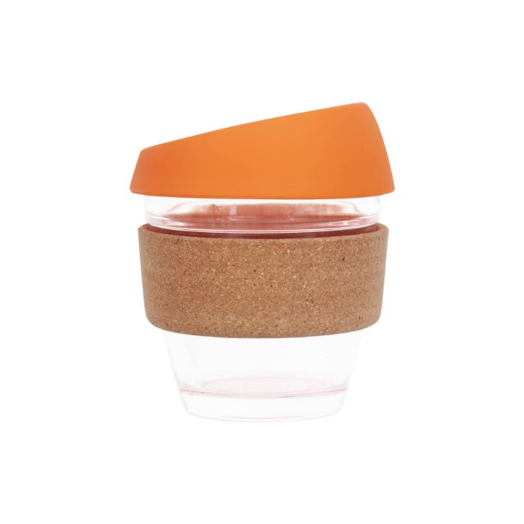 Picture of 8 OZ Reusable Glass Coffee Cup with Cork Band