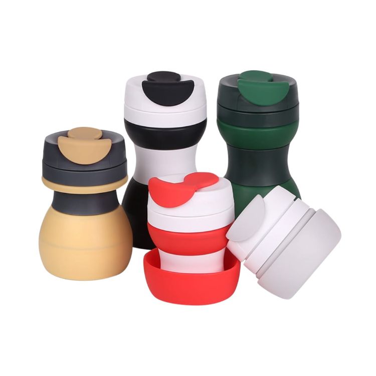 Picture of 500ml Collapsible Silicone Coffee Travel Cup