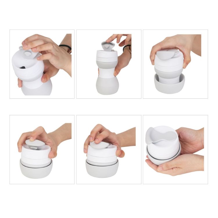 Picture of 500ml Collapsible Silicone Coffee Travel Cup