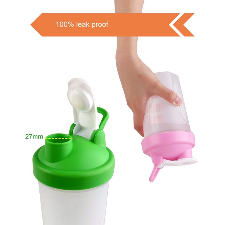 Picture of BPA Free Fitness Shaker Bottle with Loop 400ml