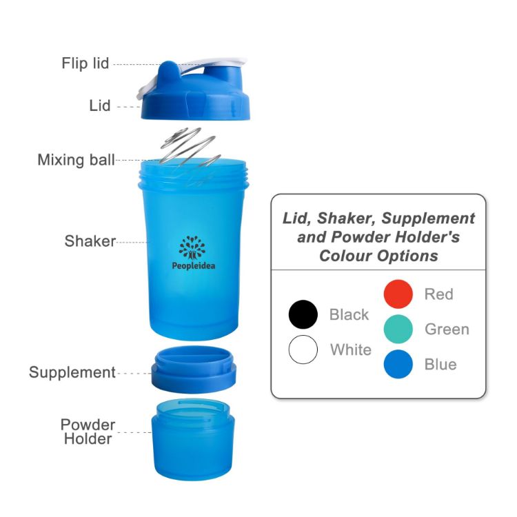 Picture of 500ml 3 in 1 Fitness Protein Shaker Bottle