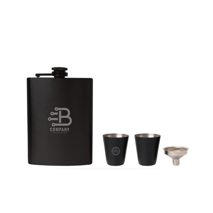 Picture of Stainless Steel Hip Flask Set