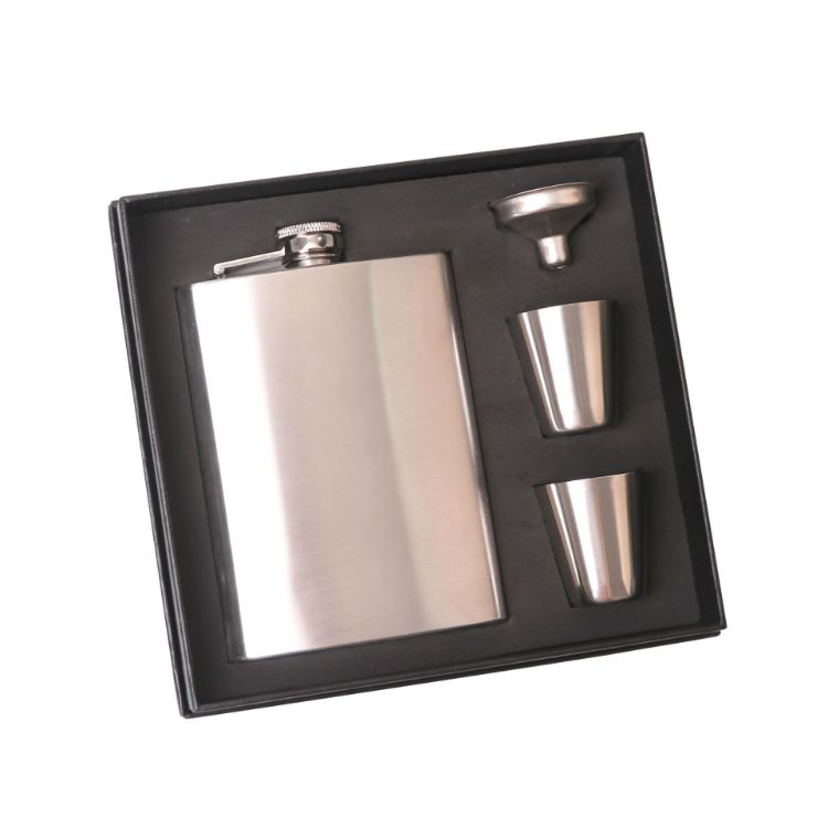 Picture of Stainless Steel Hip Flask Set