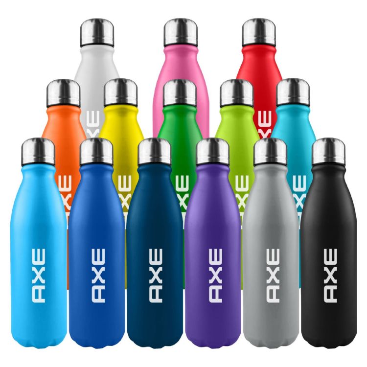 Picture of Komo Shiny Aluminium Drink Bottle Single Wall