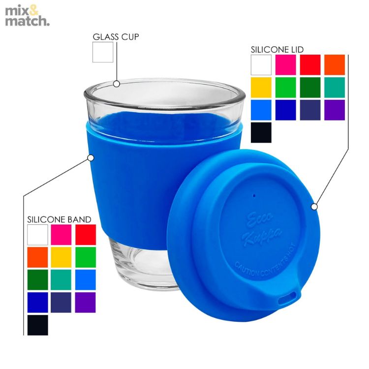 Picture of Carlo Glass Coffee Cup – Silicone Band