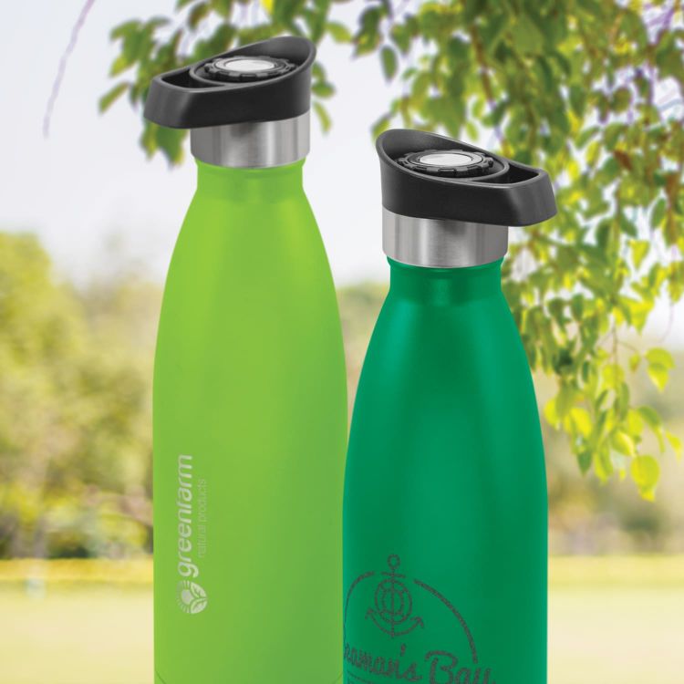 Picture of Mirage Powder Coated Vacuum Bottle - Push Button Lid